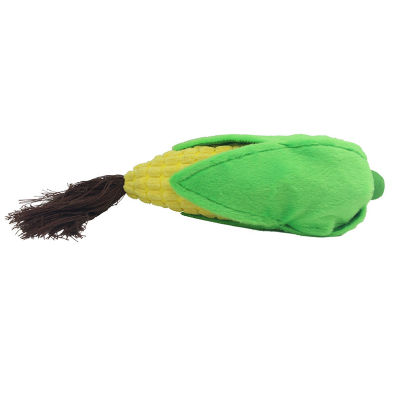 Pet Plush Sound Toys Fruits and Vegetables Dogs and Cats Educational Toys Supplies Cactus, Corn, Eggplant